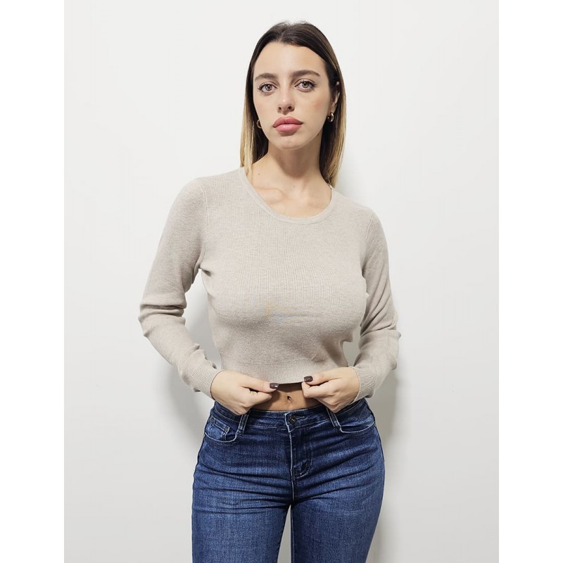 pullover crop vari colori