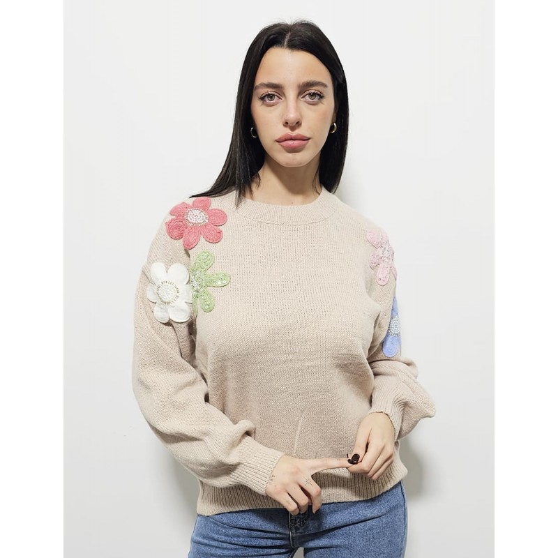 pullover flower vari colori